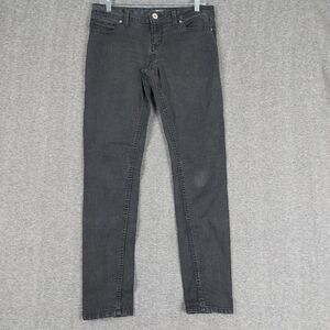 NO BOUNDARIES WOMENS BLACK DENIM LOW RISE Y2K SKINNY JEANS SIZE 9